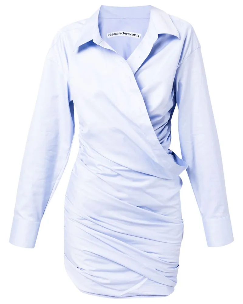 Alexander Wang Asymmetrisches Hemdkleid - Blau Blau