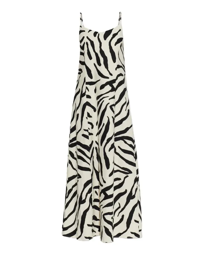 Gestuz Zeona animal-print tie-back midi dress - Weiß Weiß