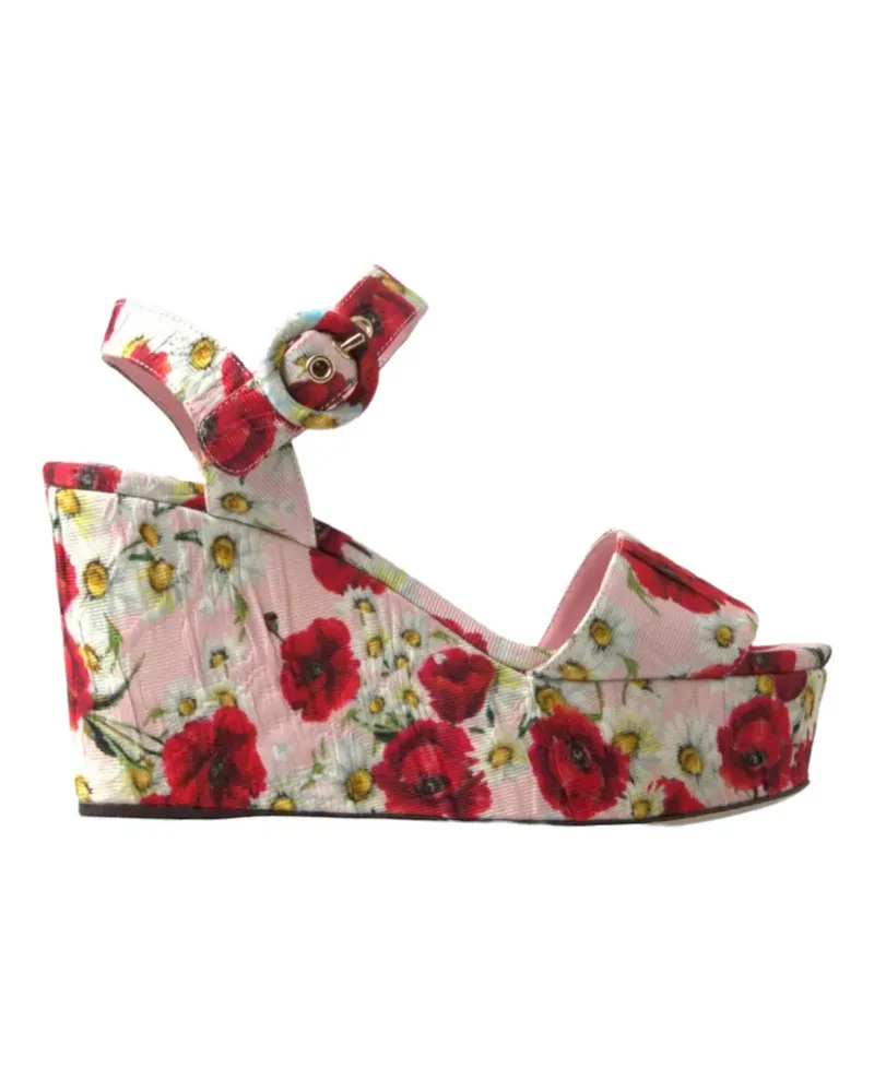 Dolce & Gabbana Sandalen mit Print - Rosa Rosa
