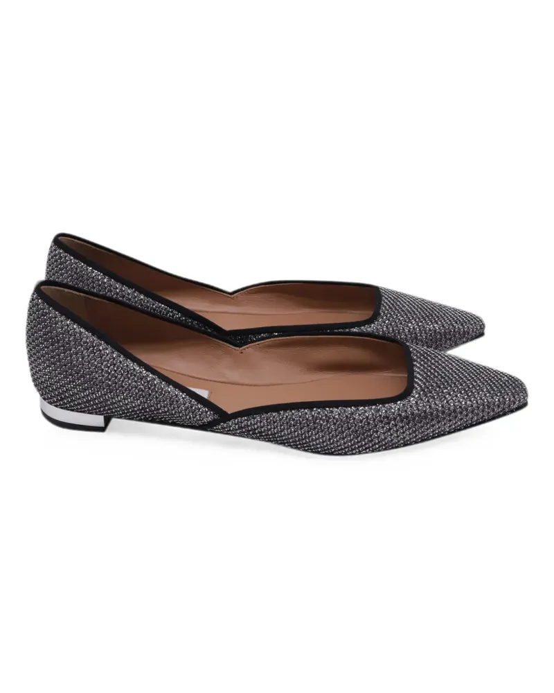 Aquazzura Maia glitter ballet flats - Silber Silber