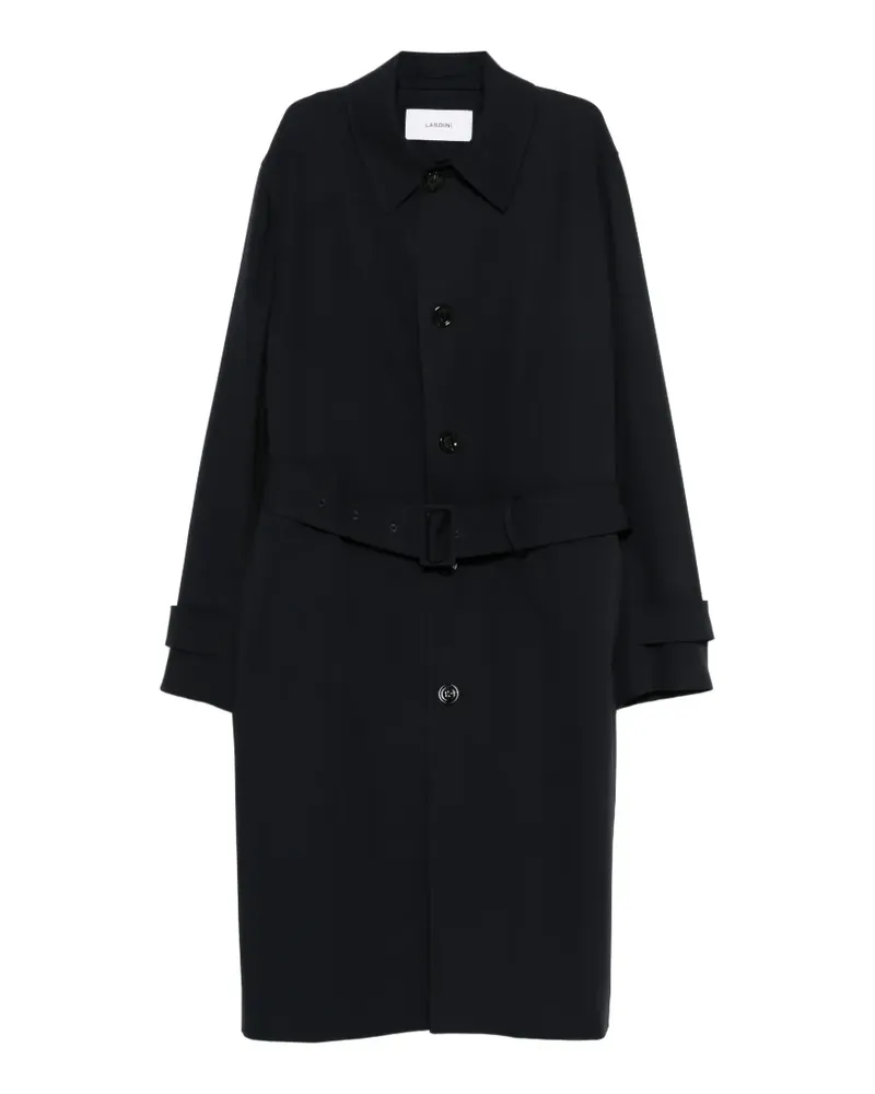 LARDINI belt buttoned coat - Schwarz Schwarz