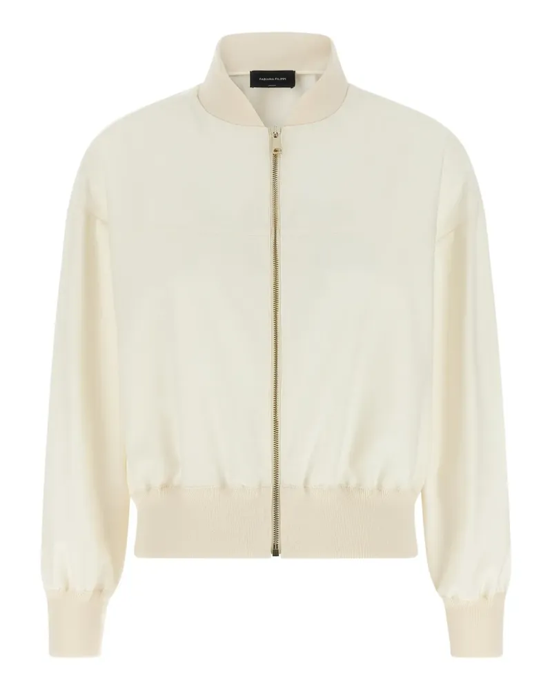 Fabiana Filippi zup-up bomber jacket - Nude Nude