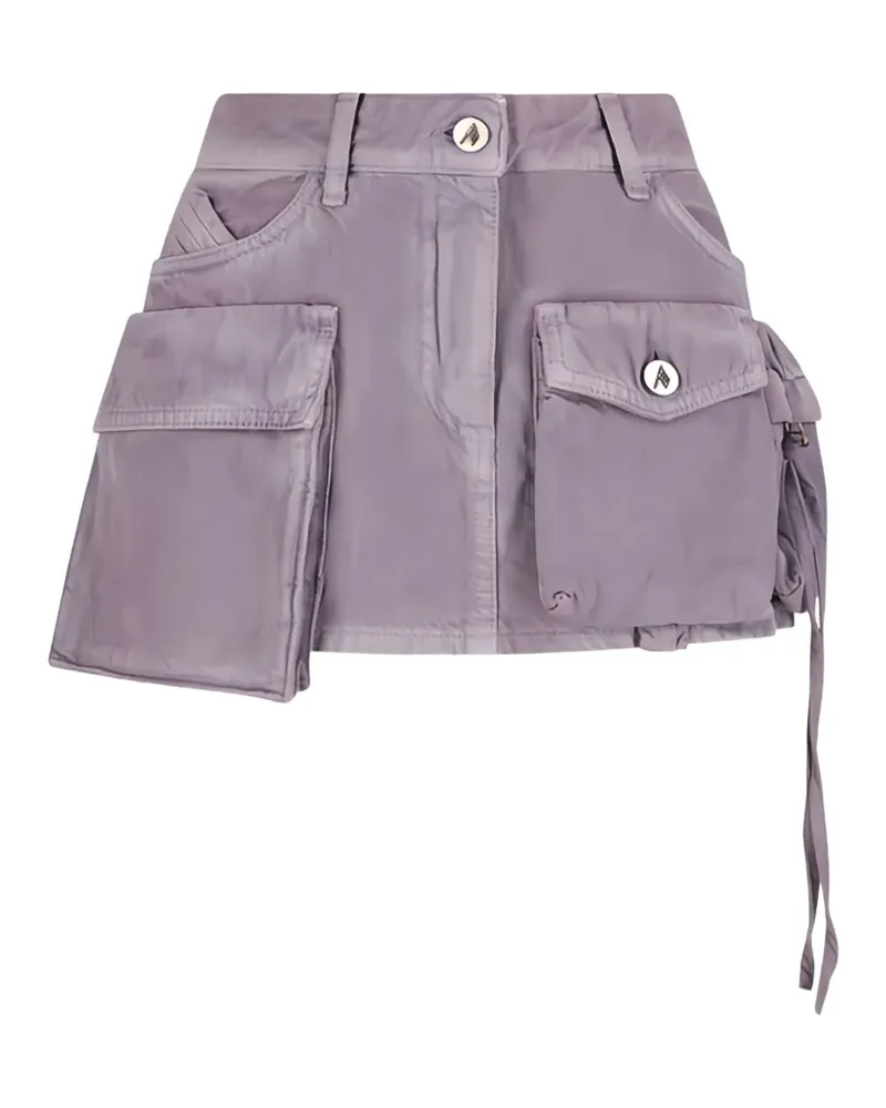 ATTICO cargo-pocket cotton miniskirt - Grau Grau