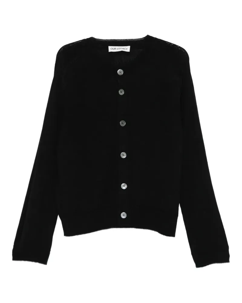 Our Legacy True Cardigan - Schwarz Schwarz