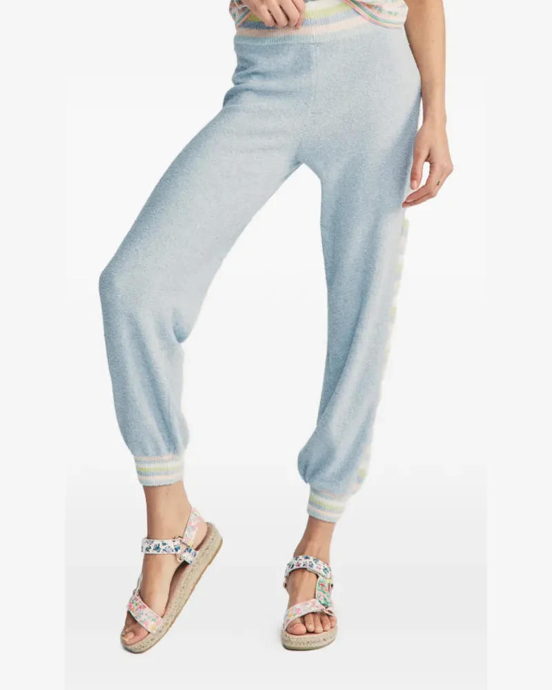 LoveShackFancy striped-trim track pants - Blau Blau