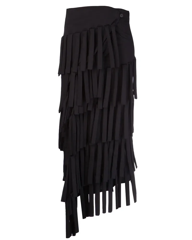 Junya Watanabe fringed skirt - Schwarz Schwarz
