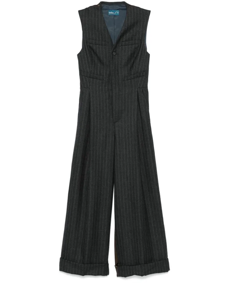kolor Jumpsuit mit Nadelstreifen - Grau Grau