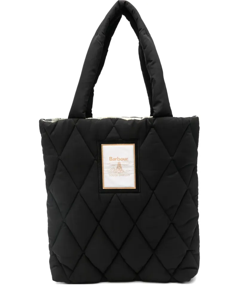 Barbour Mariah quilted tote bag - Schwarz Schwarz