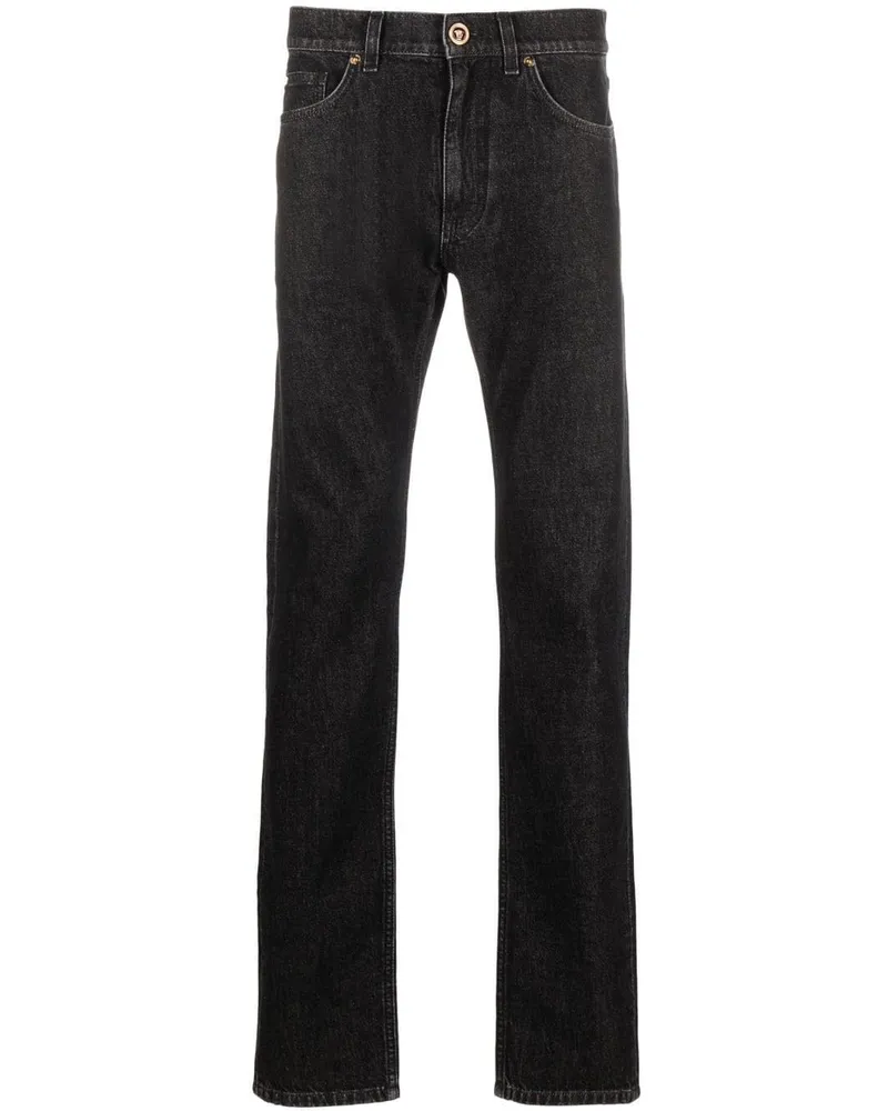 Versace Schmal zulaufende Jeans - Schwarz Schwarz