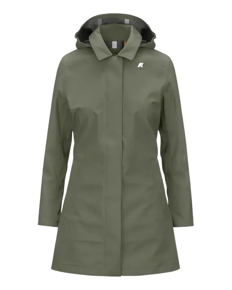K-Way Mathy hooded concealed-fastening jacket - Grün Grün