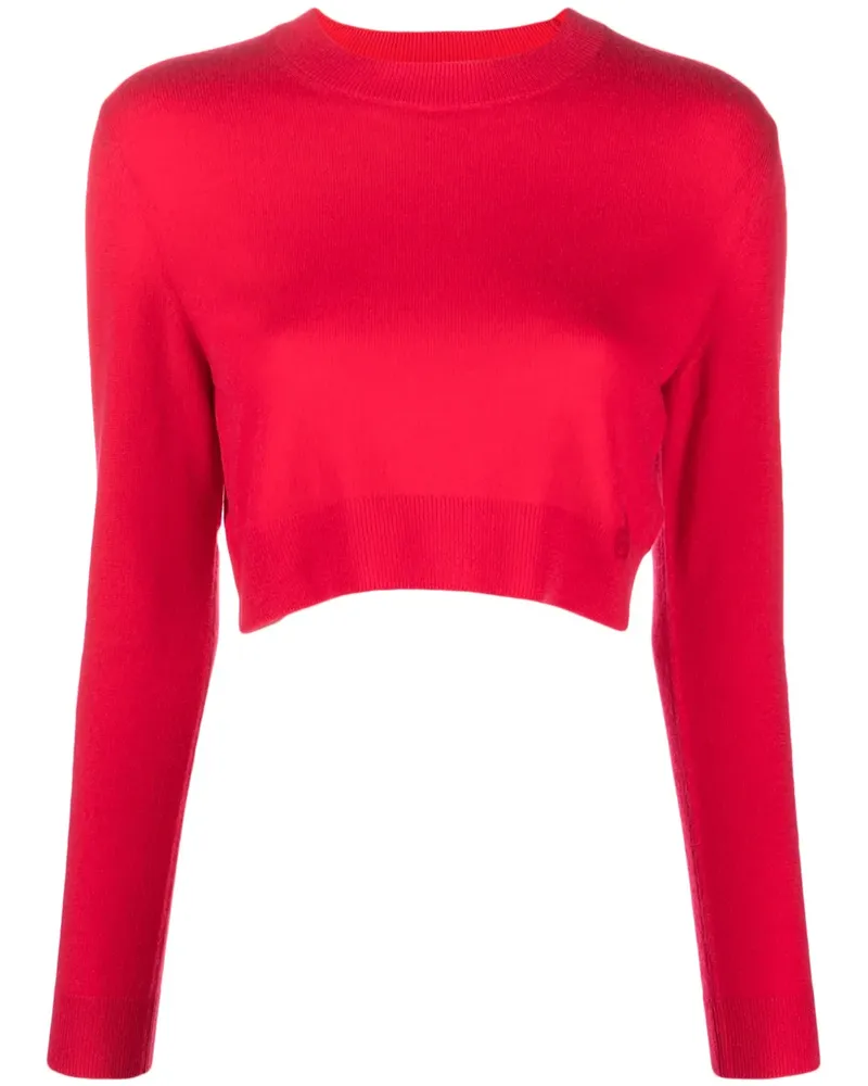 Patou Cropped-Pullover mit Logo-Stickerei - Rosa Rosa