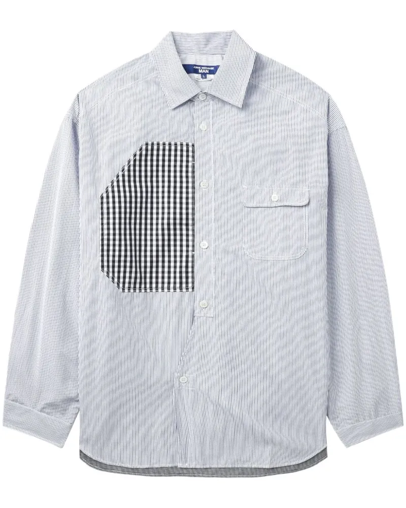 Junya Watanabe Hemd mit Kontrasteinsätzen - Blau Blau