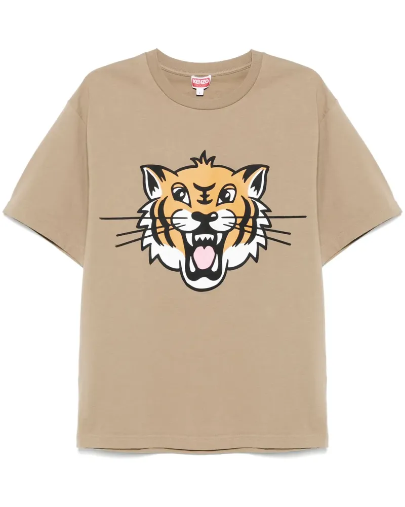 Kenzo Happy Tiger T-Shirt - Braun Braun