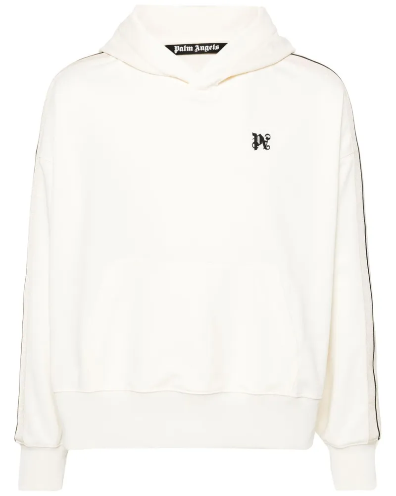 Palm Angels Sport-Hoodie mit Monogramm-Stickerei - Weiß Weiß