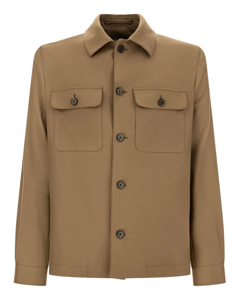 Corneliani Hemd mit Klappentasche - Braun Braun