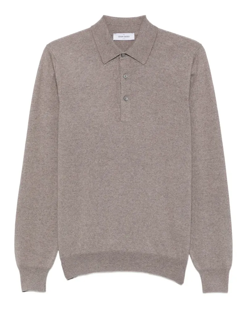 Gran Sasso long-sleeve polo shirt - Nude Nude