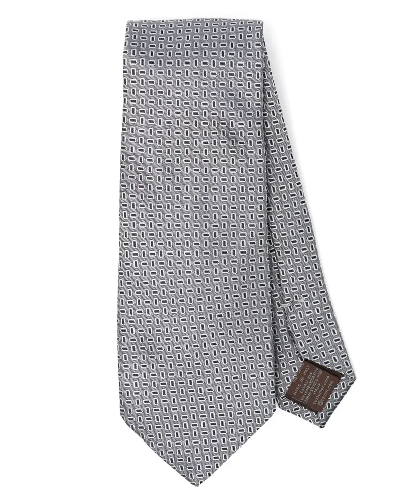 Canali Krawatte aus Seide - Grau Grau