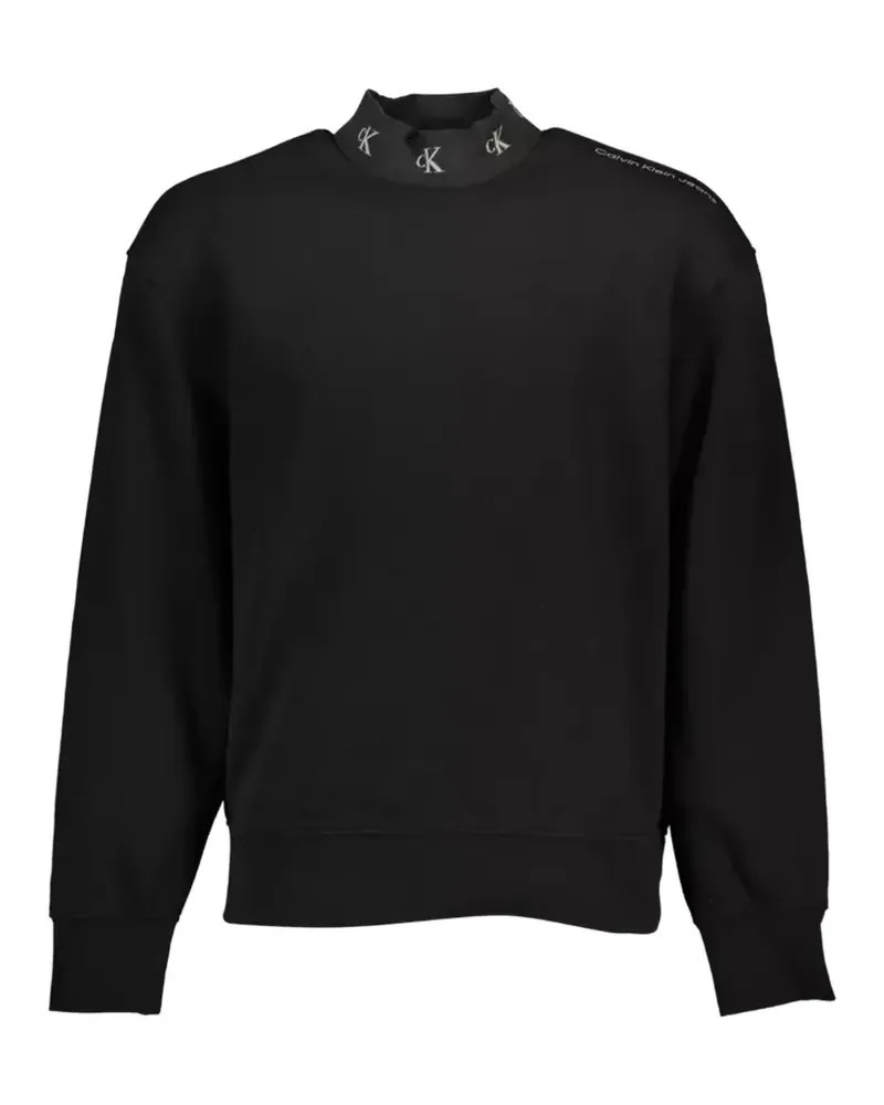 Calvin Klein Sweatshirt mit Stehkragen - Schwarz Schwarz