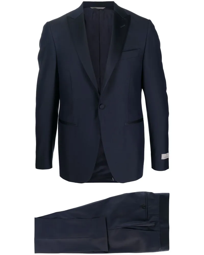 Canali Einreihiger Anzug - Blau Blau
