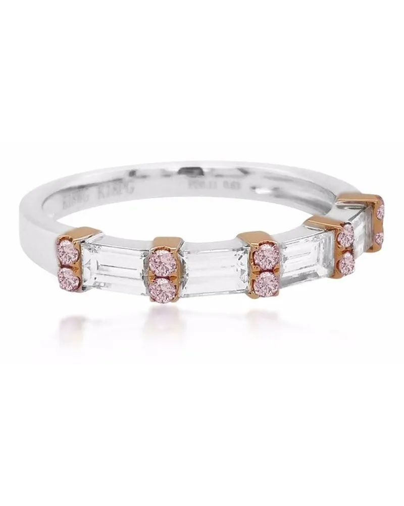 HYT Jewelry 18kt Goldring mit Argyle Pink Diamant - Silber Silber