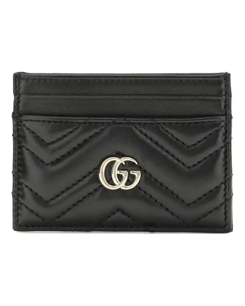 Gucci GG Marmont chevron card holder - Schwarz Schwarz