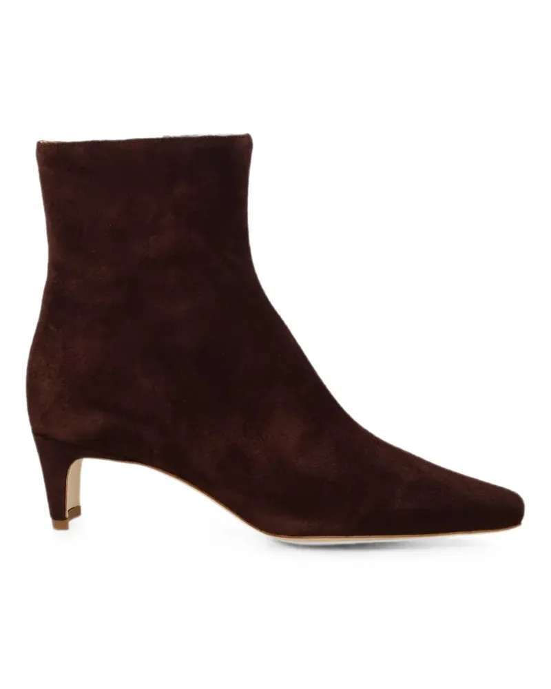 STAUD suede kitten-heel ankle boots - Braun Braun