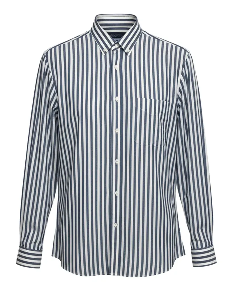 Brunello Cucinelli striped pocket shirt - Blau Blau
