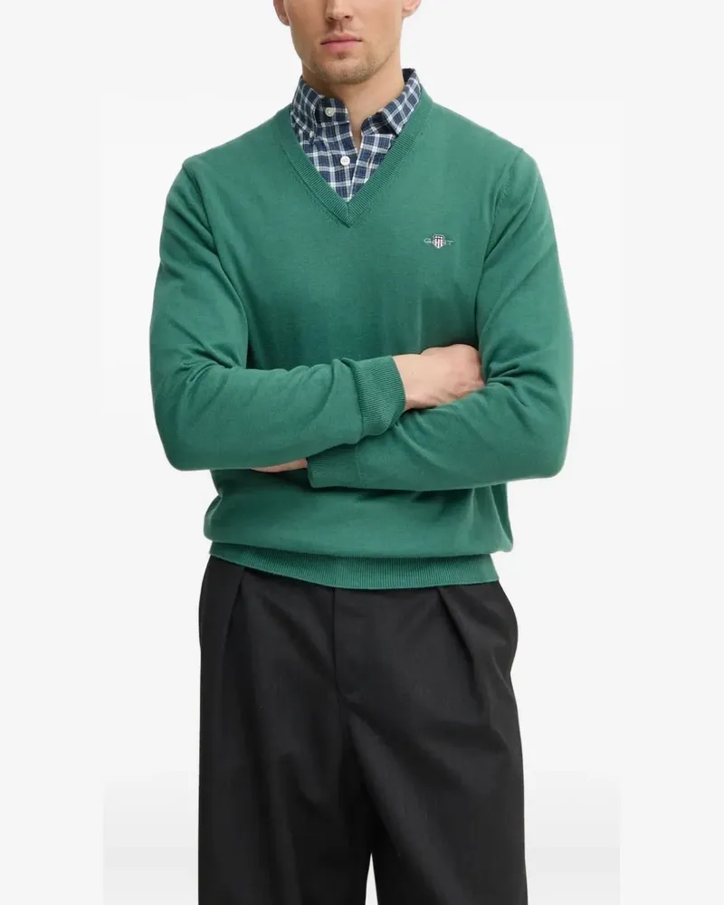 Gant Pullover mit V-Ausschnitt - Grün Grün