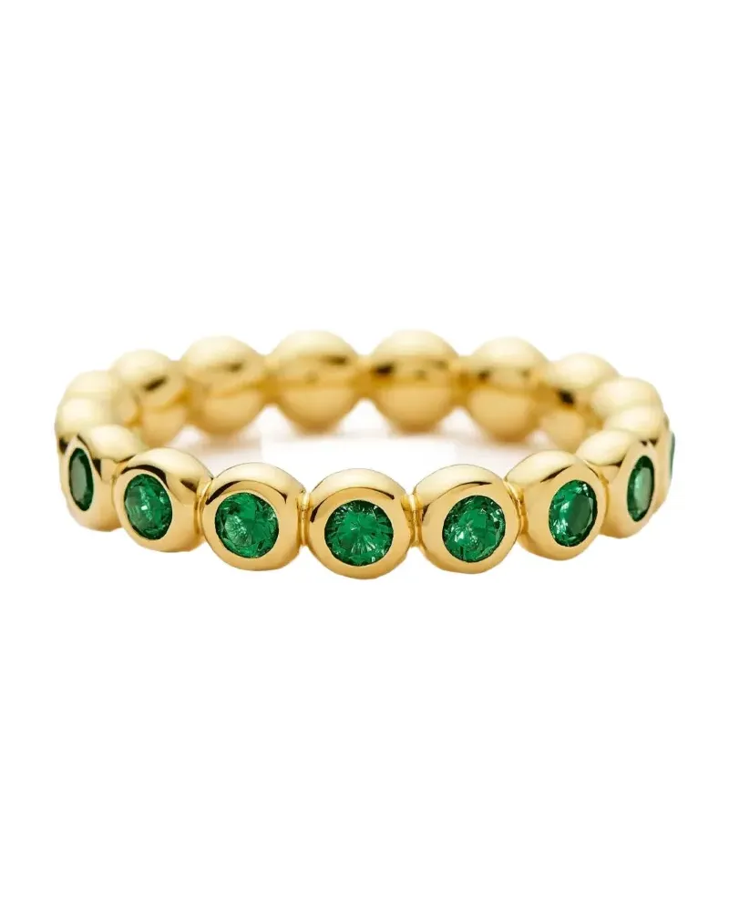 Missoma 18K yellow gold vermeil emerald eternity ring Gold