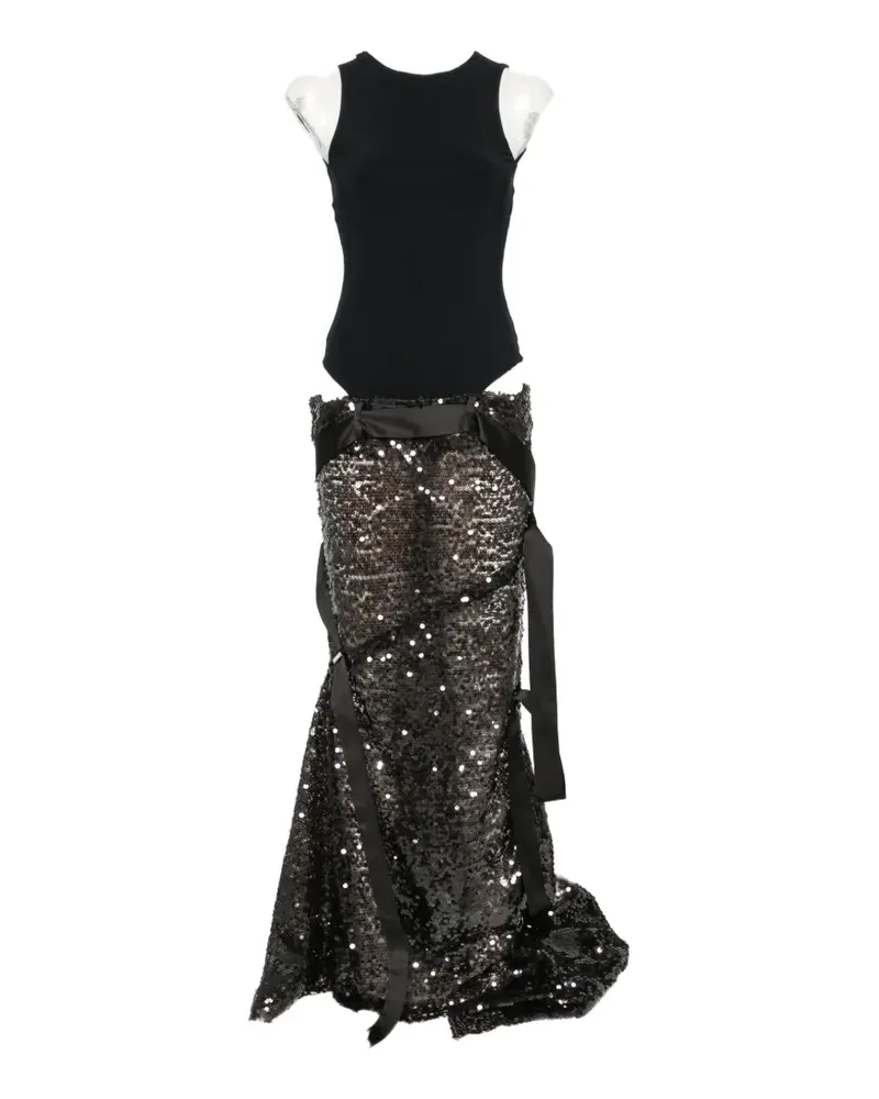 ATTICO Superattico sequin-embellished maxi dress - Schwarz Schwarz