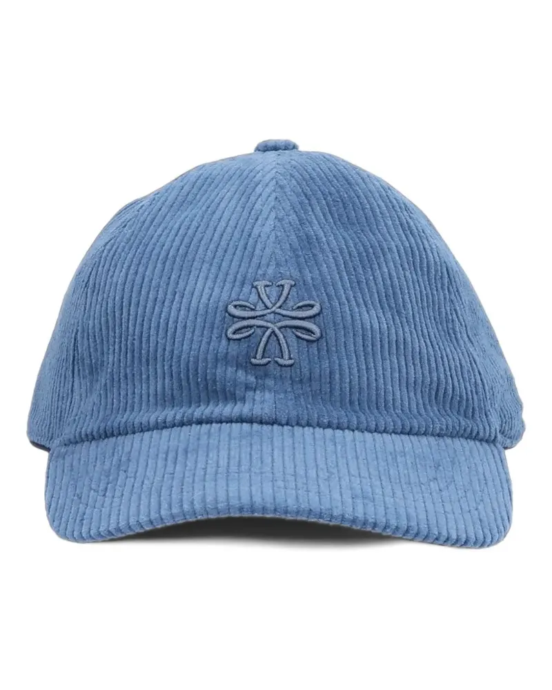 Jacob Cohën logo-embroidered corduroy baseball cap - Blau Blau