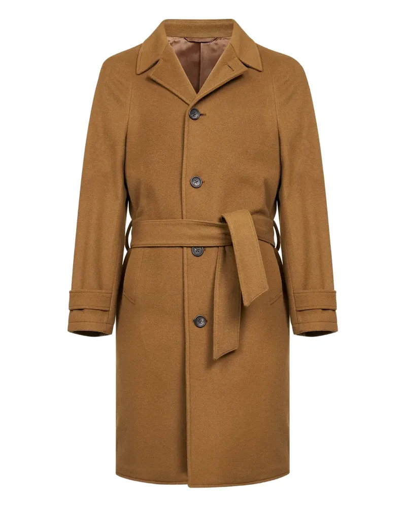 D4.0 Buttoned Raglan Sleeve Coat - Braun Braun