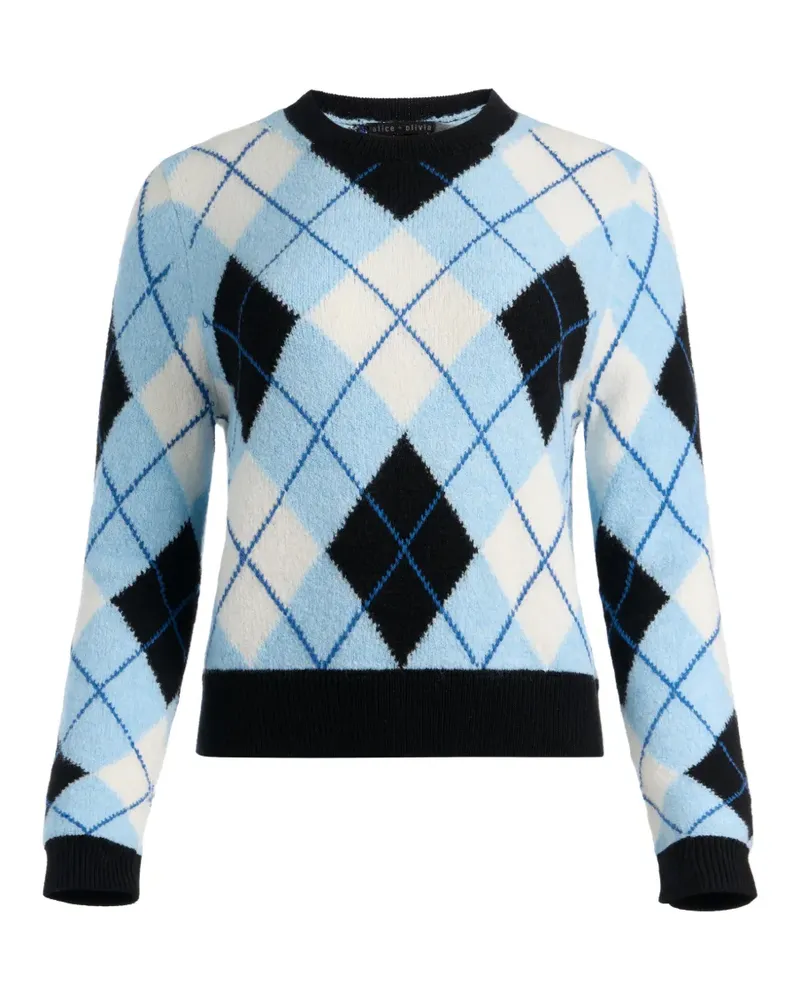 Alice + Olivia Carolee Pullover mit Argyle - Blau Blau