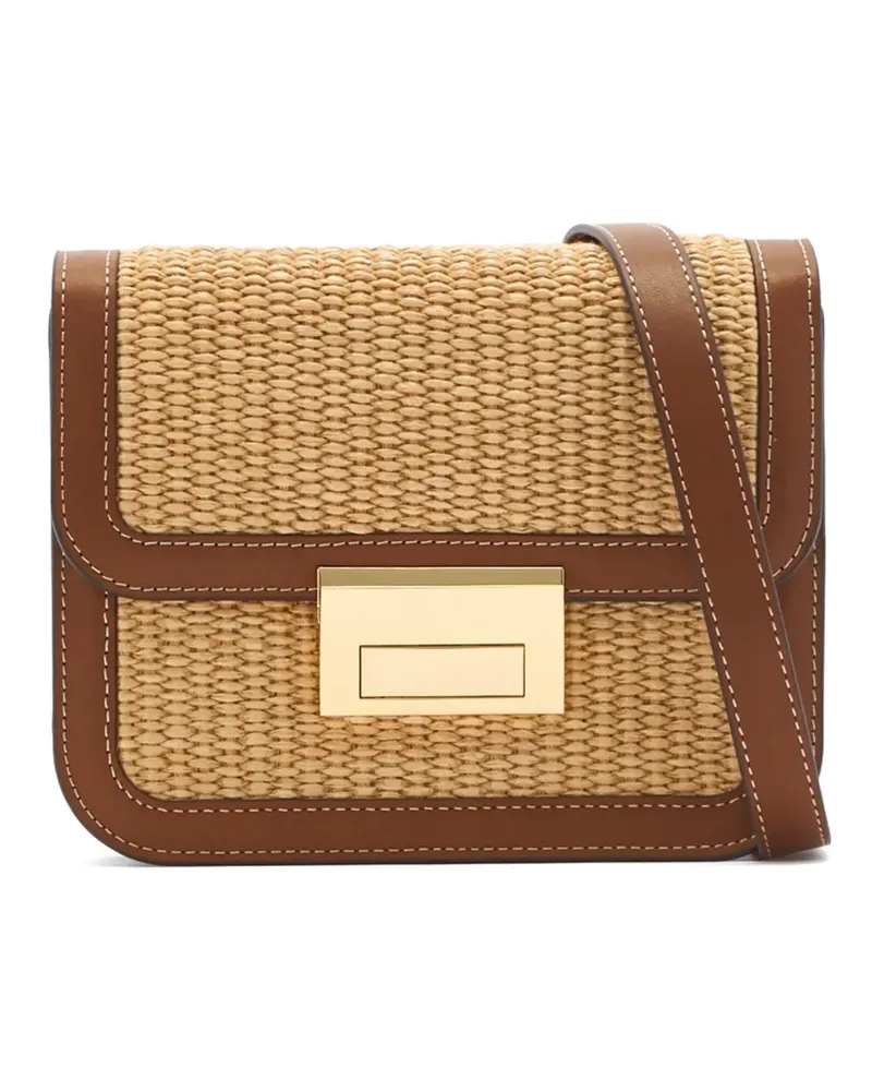 Loeffler Randall Desi Umhängetasche mit gewebtem Einsatz - Braun Braun