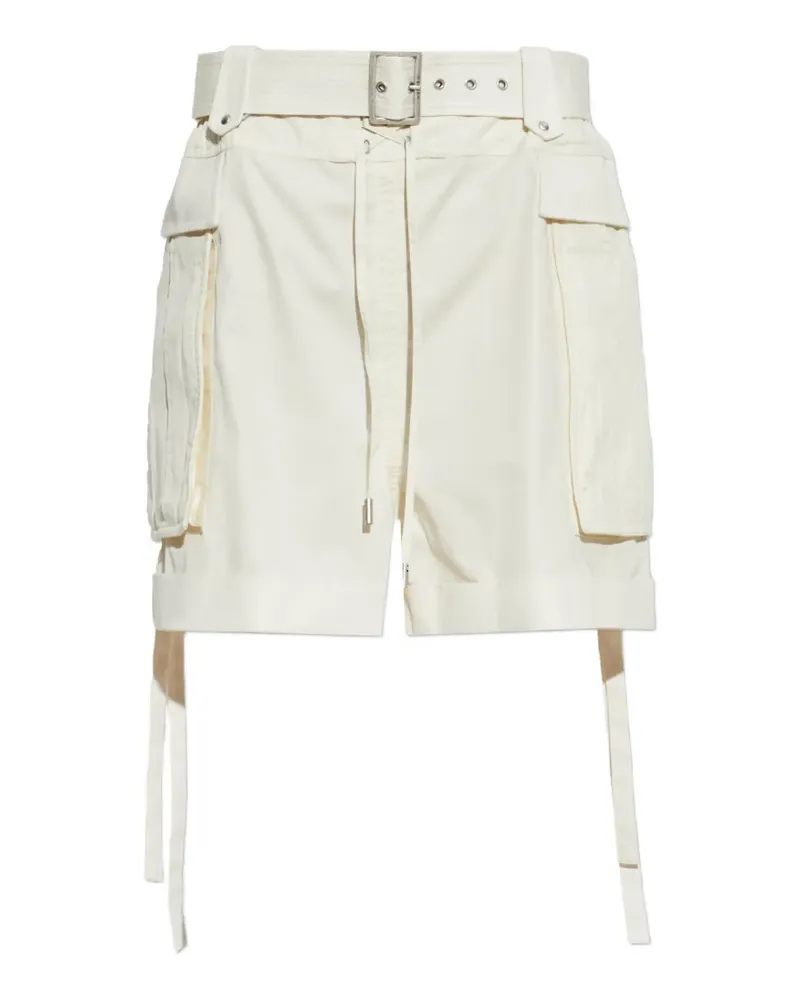 Alexander McQueen belted cargo shorts - Nude Nude