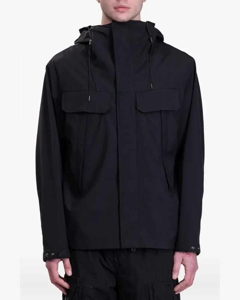 C.P. Company Kapuzenjacke mit Goggle-Detail - Schwarz Schwarz