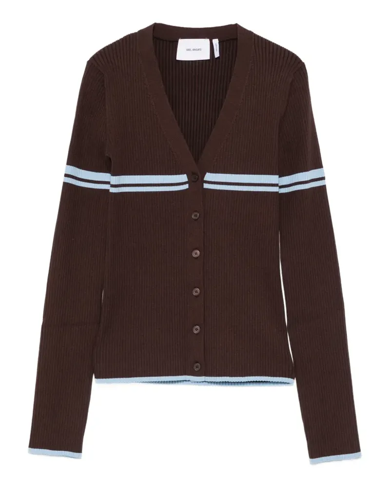 Axel Arigato Gerippter Fleur Cardigan mit Streifen - Braun Braun