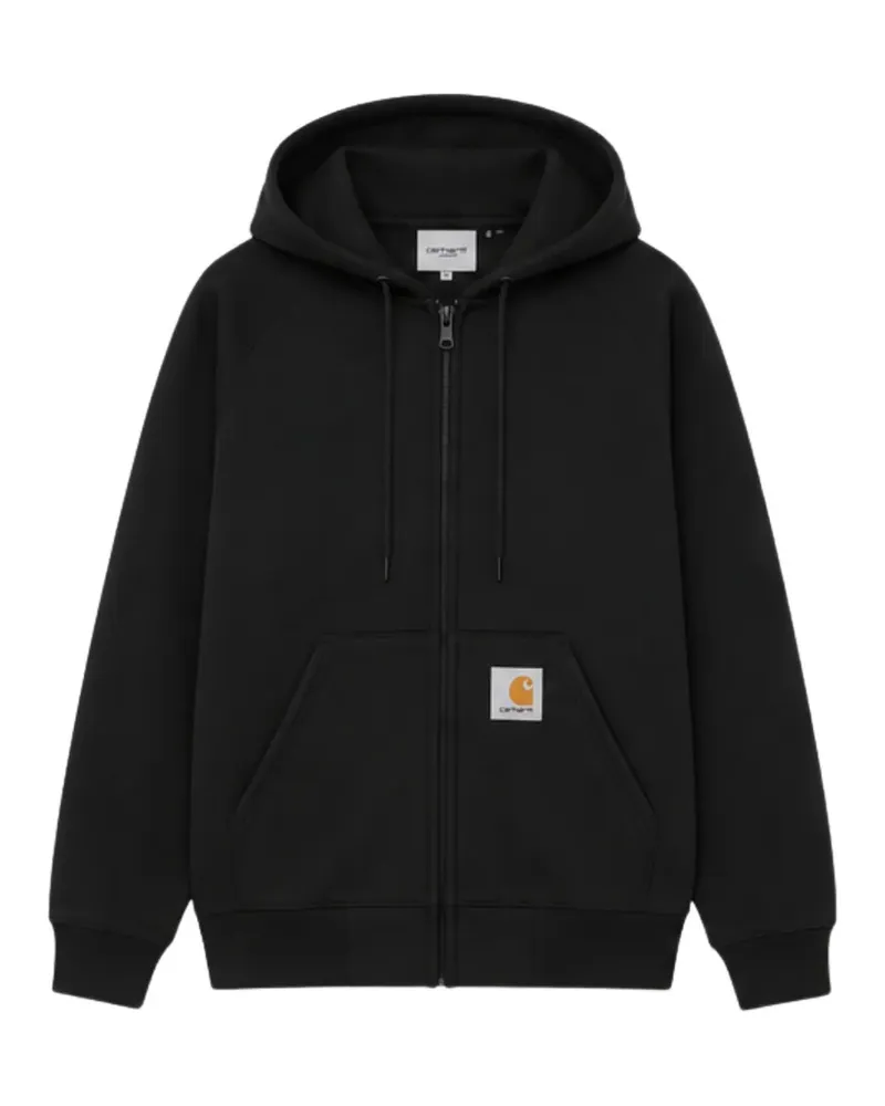 Carhartt WIP Car-Lux Kapuzenjacke mit Logo-Patch - Schwarz Schwarz