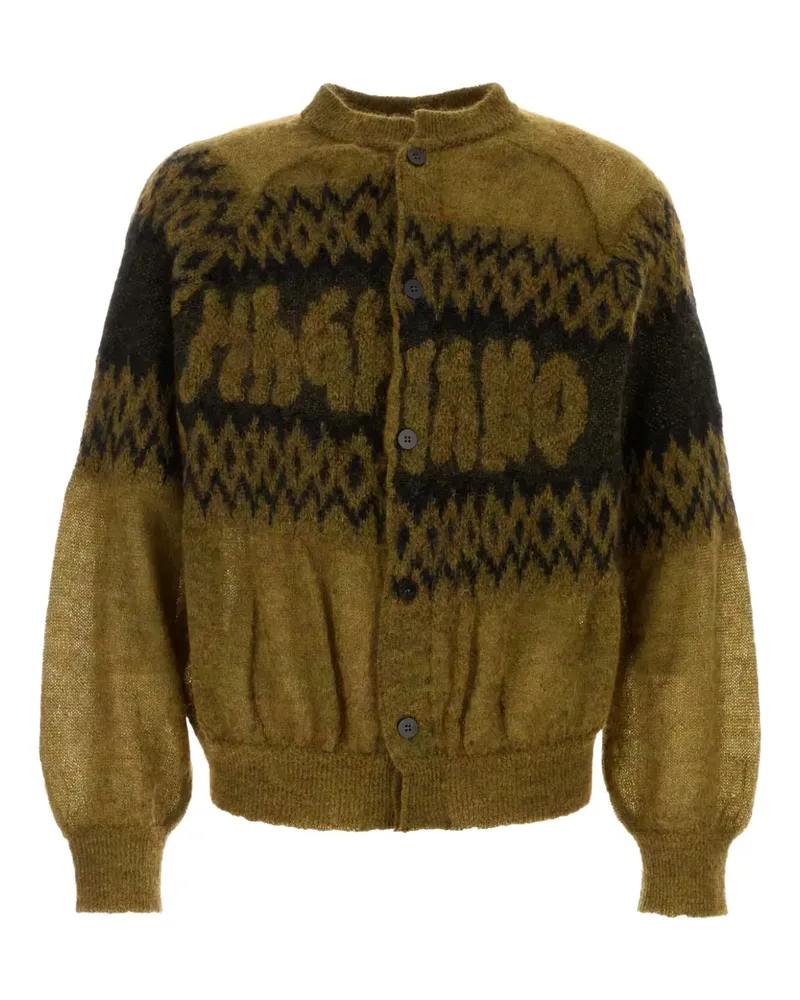Magliano Embroidered stretch mohair-blend cardigan - Gelb Gelb