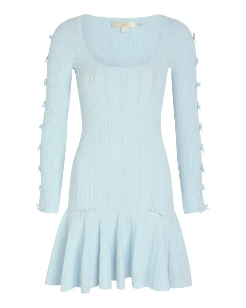 LoveShackFancy Geripptes Seychelle Minikleid - Blau Blau