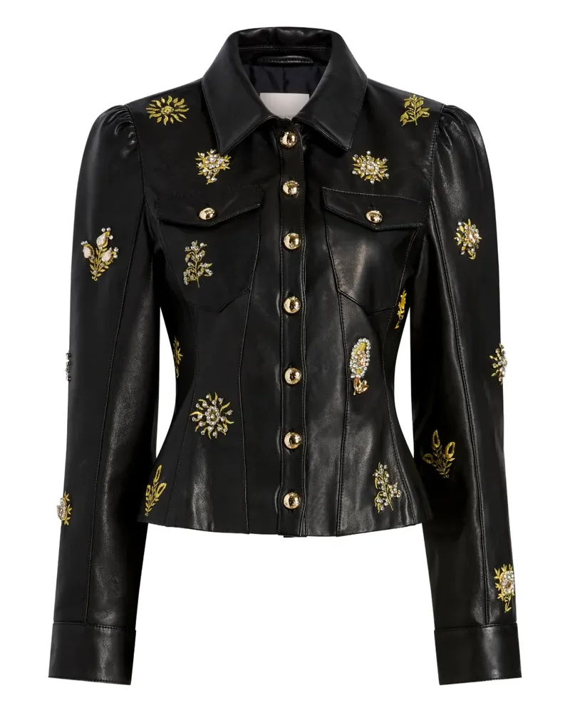 Cinq à Sept Leila Sarita embellished-leather jacket - Schwarz Schwarz