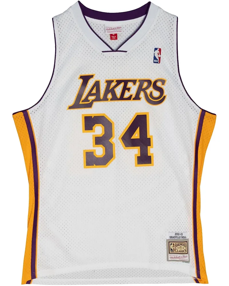 Mitchell & Ness NBA Alternate "Lakers 2002 Shaquille O'Neal" Trikot - Weiß Weiß
