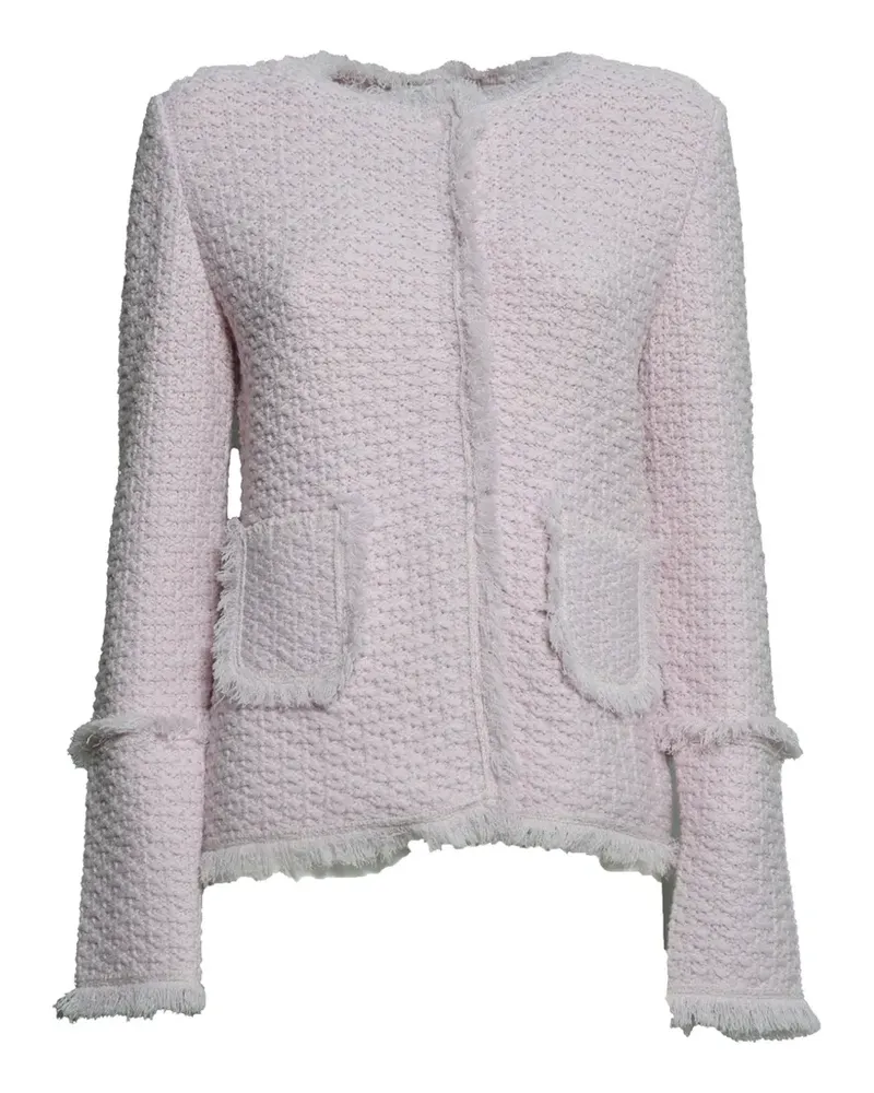 Charlott Boucle-Jacke mit Fransen - Rosa Rosa