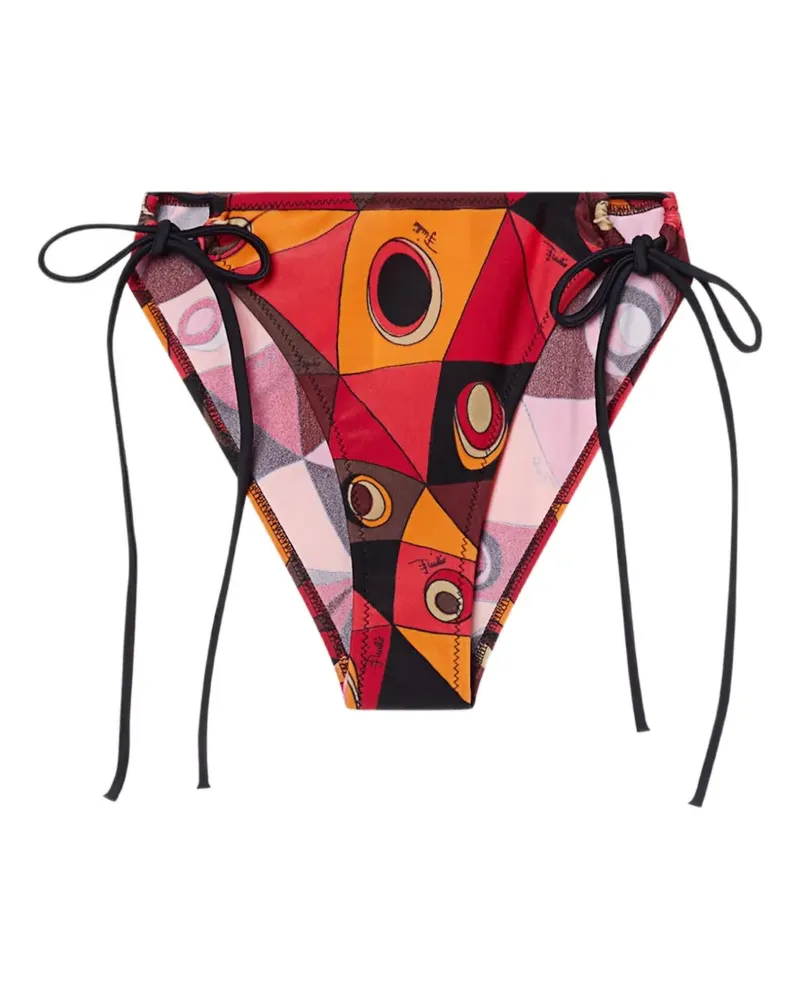 Emilio Pucci Iride-print side-tie bikini bottoms - Rot Rot