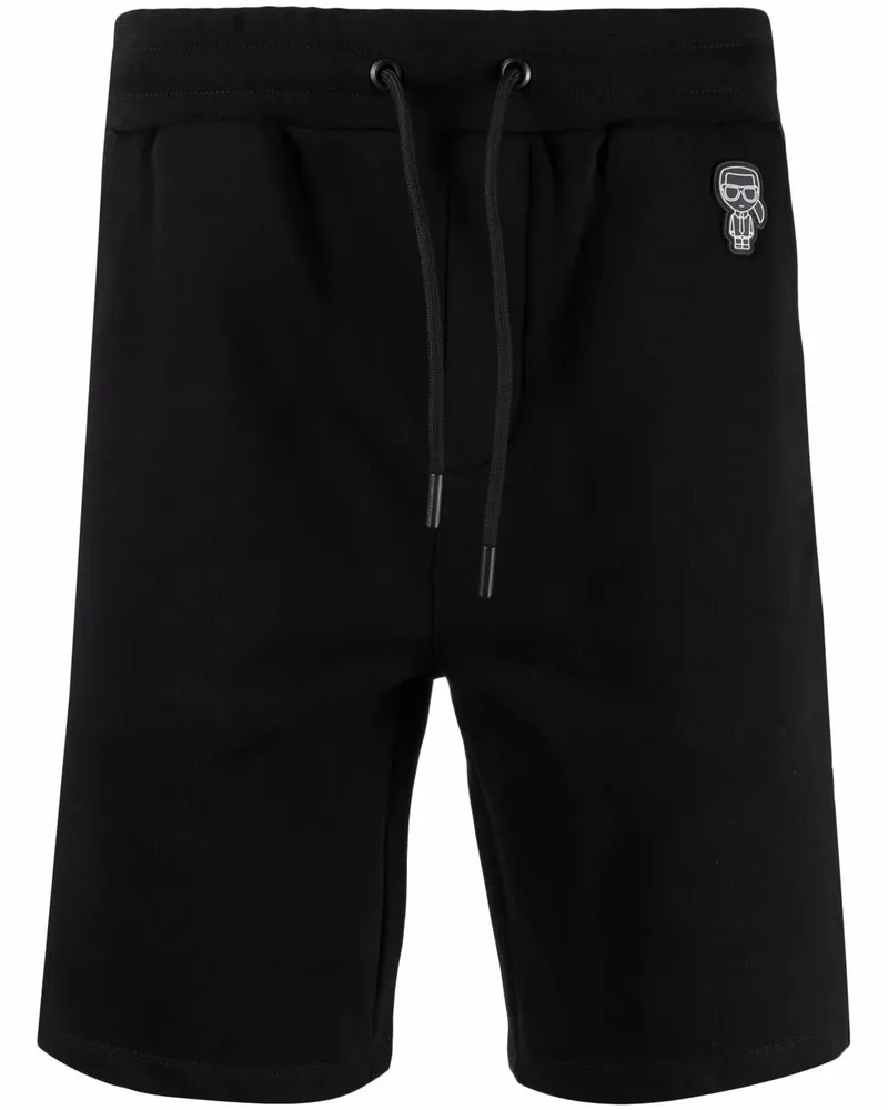 Karl Lagerfeld Shorts mit Logo-Print - Schwarz Schwarz