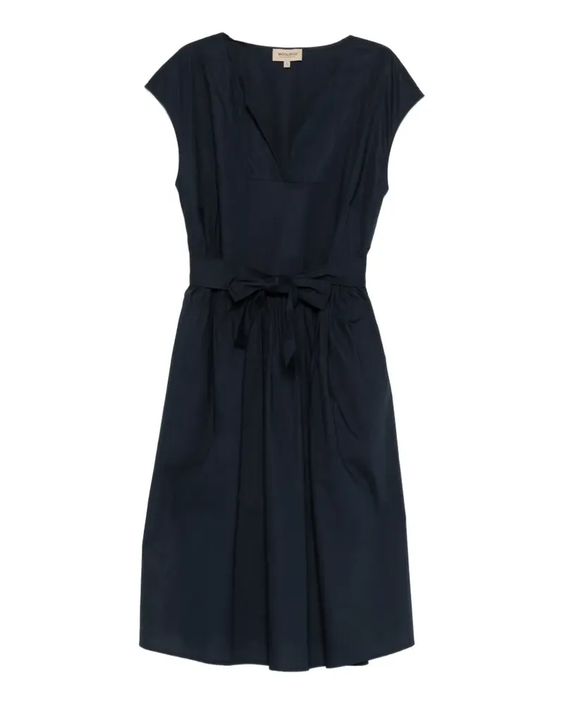 Woolrich Midikleid mit V-Ausschnitt - Blau Blau