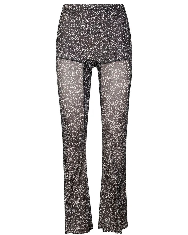 Charlotte Knowles Leggings mit Netzeinsatz - Schwarz Schwarz
