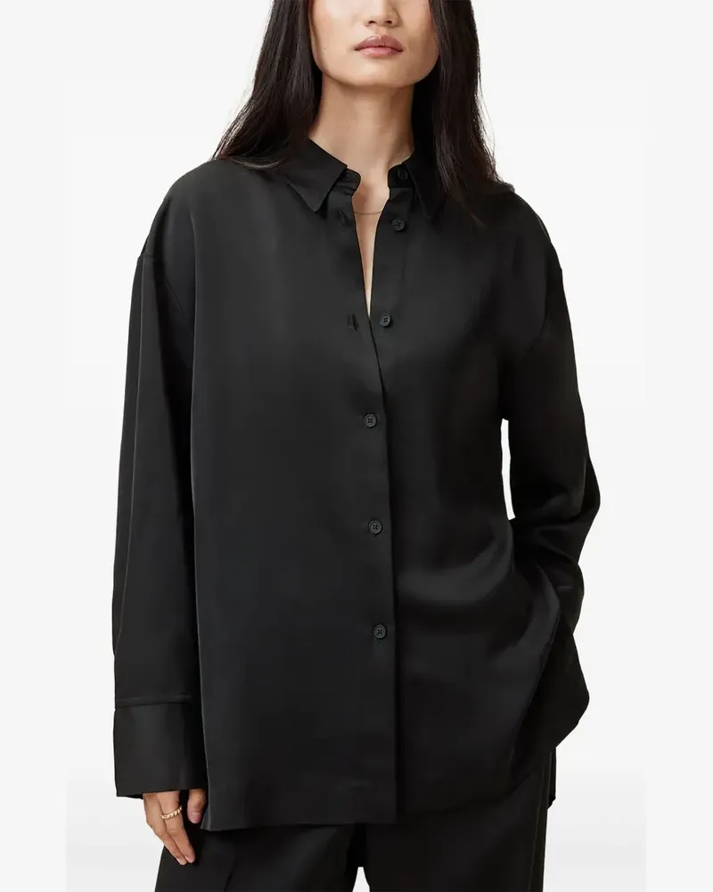 AllSaints Myrtle Hemd - Schwarz Schwarz