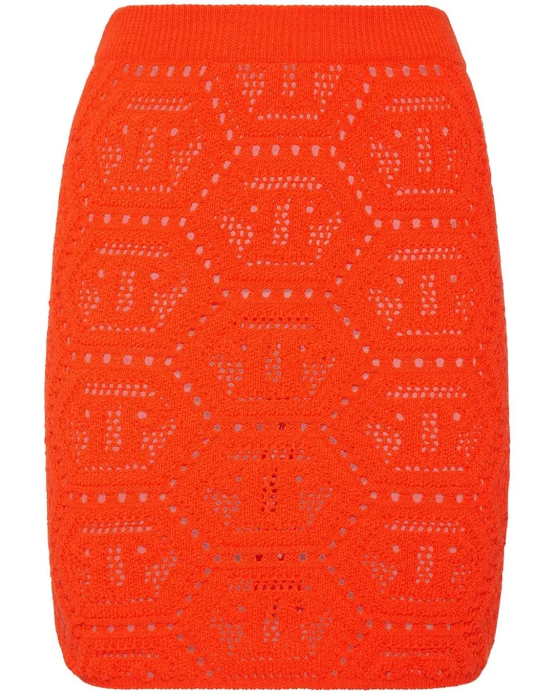 Philipp Plein Gestrickter Minirock - Orange Orange