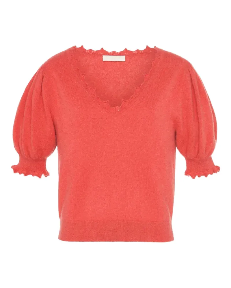 Ulla Johnson Polline Oberteil mit V-Ausschnitt - Rot Rot